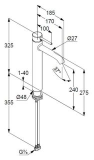 Смеситель для раковины Kludi Bozz 382865376 белый матовый